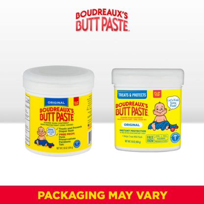 Boudreaux’s Butt Paste Diaper Rash Ointment, Baby Rash Cream Skin Protectant, Fast Relief for Diaper Rash, Soothing Barrier Cream, Original, 2 Ounce Tube (Pack of 6)