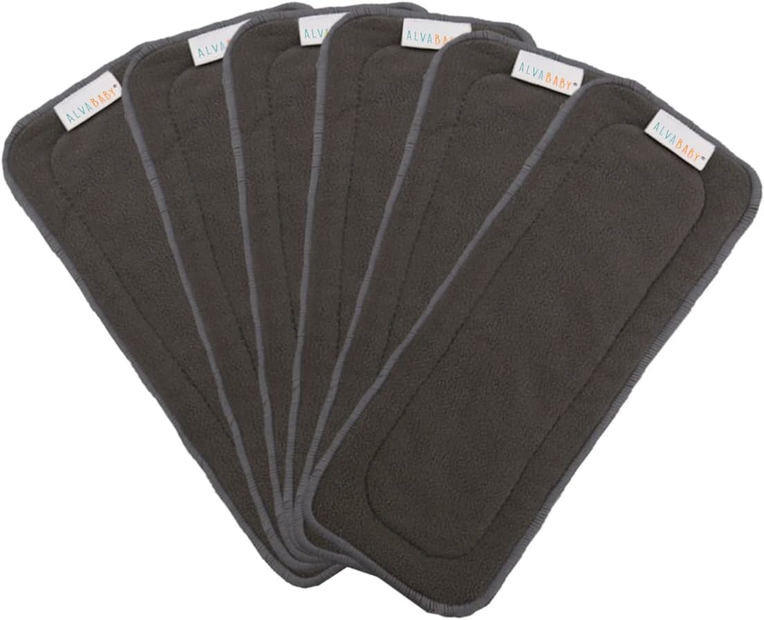 AlVABABY 12pcs Cloth Diaper Inserts,5-Layer Inserts,Reusable Liners for Baby Cloth Diapers12ZTN