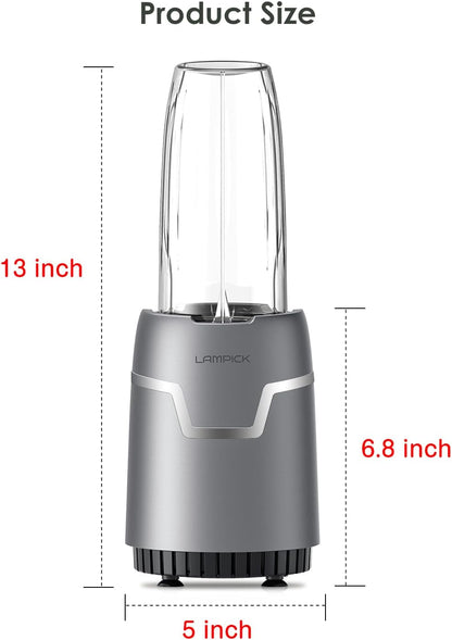 Smoothie Blender, 1100W Personal Blender for Shakes and Smoothies, Blenders and Grinder Combo for Kitchen with 2 * 22 Oz To-Go Cup and Lid for Protein Shake, Baby Food, Frozen Drink