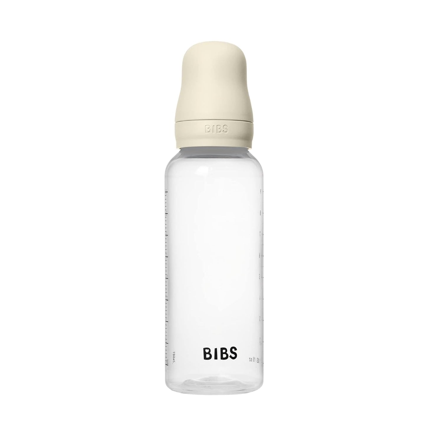 BIBS Baby Bottle 5 oz / 150 ml Silicone Nipple 2 Pack - Anti-Colic, BPA-Free, Round Nipple, Slow Flow, Lightweight & Easy to Clean, Suitable for Newborns 0+ Years - Ivory