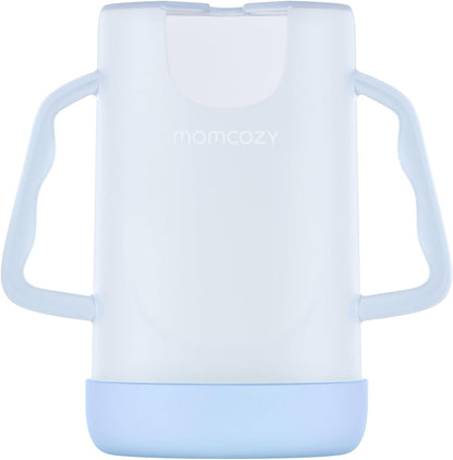Momcozy Baby Pouch Holder No Squeeze, Baby Food & Juice Box Holder, Mess-Free, Easy Grip for Self-Feeding, BPA-Free & DEHP-Free, Must-Have for Babies, Green