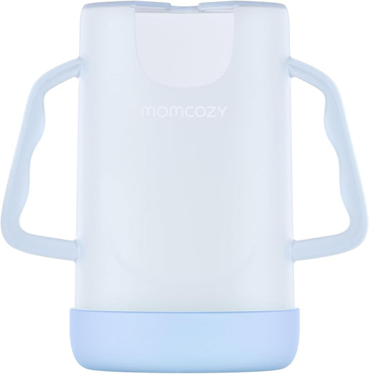 Momcozy Baby Pouch Holder No Squeeze, Baby Food & Juice Box Holder, Mess-Free, Easy Grip for Self-Feeding, BPA-Free & DEHP-Free, Must-Have for Babies, Green