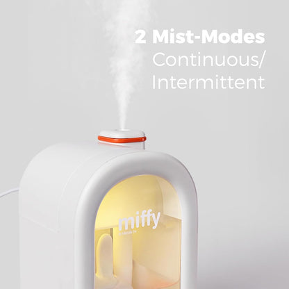 Mipow X Miffy Cool Mist Humidifier - Ultrasonic Quiet, Mini Cute Humidifier with Night Light, 380ml Humidifiers for Bedroom/Babies Nursery/Office