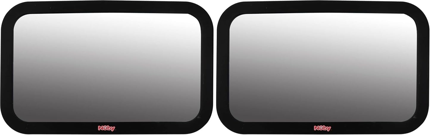 Nuby Adjustable Backseat Baby Mirror with Swivel Base for Easy Viewing, Quick Install, Shatter Resistant, Black