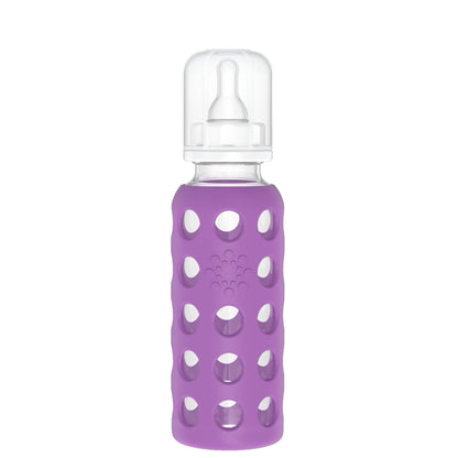 Lifefactory Glass Baby Bottle with Stage 1 Nipple and Protective Silicone Sleeve Cantaloupe, 4 Oz