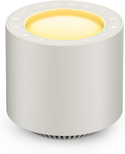 White Noise Sound Machine: Red Light Therapy Sleep Sound Machine with 38 Soothing Sounds & Calming Womb Soother, Memory Function, Dimmable Nursery Night Light with Timer for Baby Adult Gift