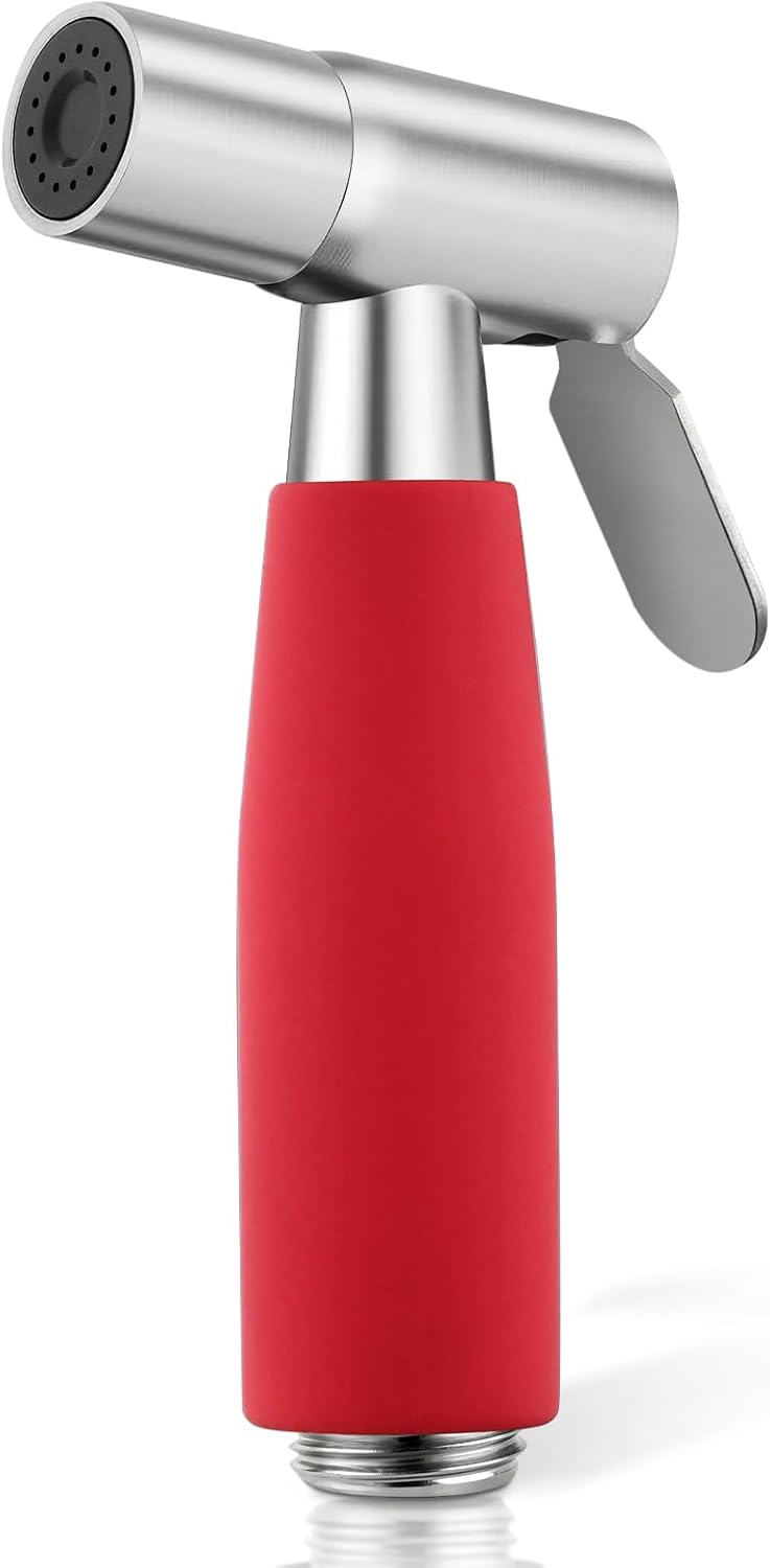 Handheld Bidet Sprayer Head,Stainless Steel Muslim Shower Head for Toilet,Adjustable Pressure Jet Sprayer for Feminine Hygiene and Pet Bath Bathroom Cloth Diaper Cleaning (Multicolor)