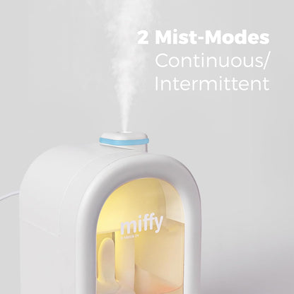 Mipow X Miffy Cool Mist Humidifier - Ultrasonic Quiet, Mini Cute Humidifier with Night Light, 380ml Humidifiers for Bedroom/Babies Nursery/Office