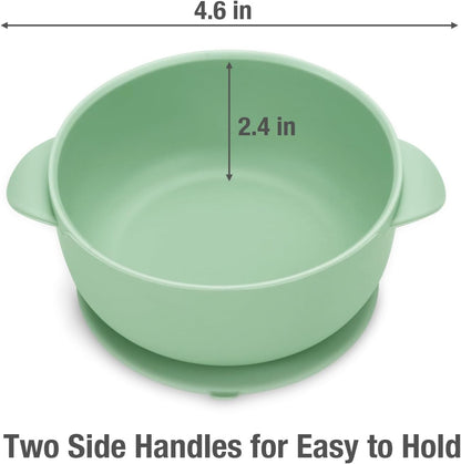 PandaEar Silicone Baby Feeding Set - 6-12 Months | LED Weaning Supplies - Bib + Plate with Suction + Cup + Bowls and Spoon