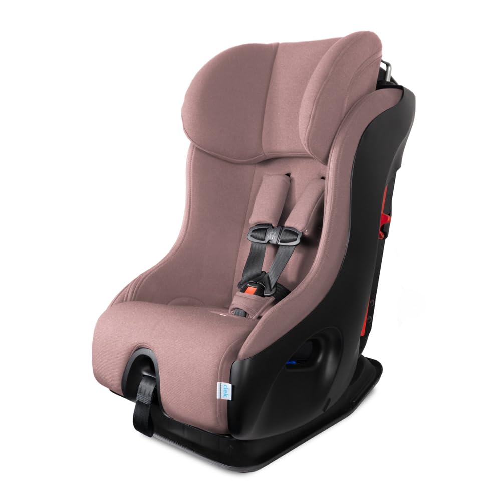 Clek Fllo Convertible Car Seat - Compact Design for 3-Across Seating, Extended Rear-Facing with Anti-Rebound Bar and Flame Retardant-Free (Railroad Ziip)