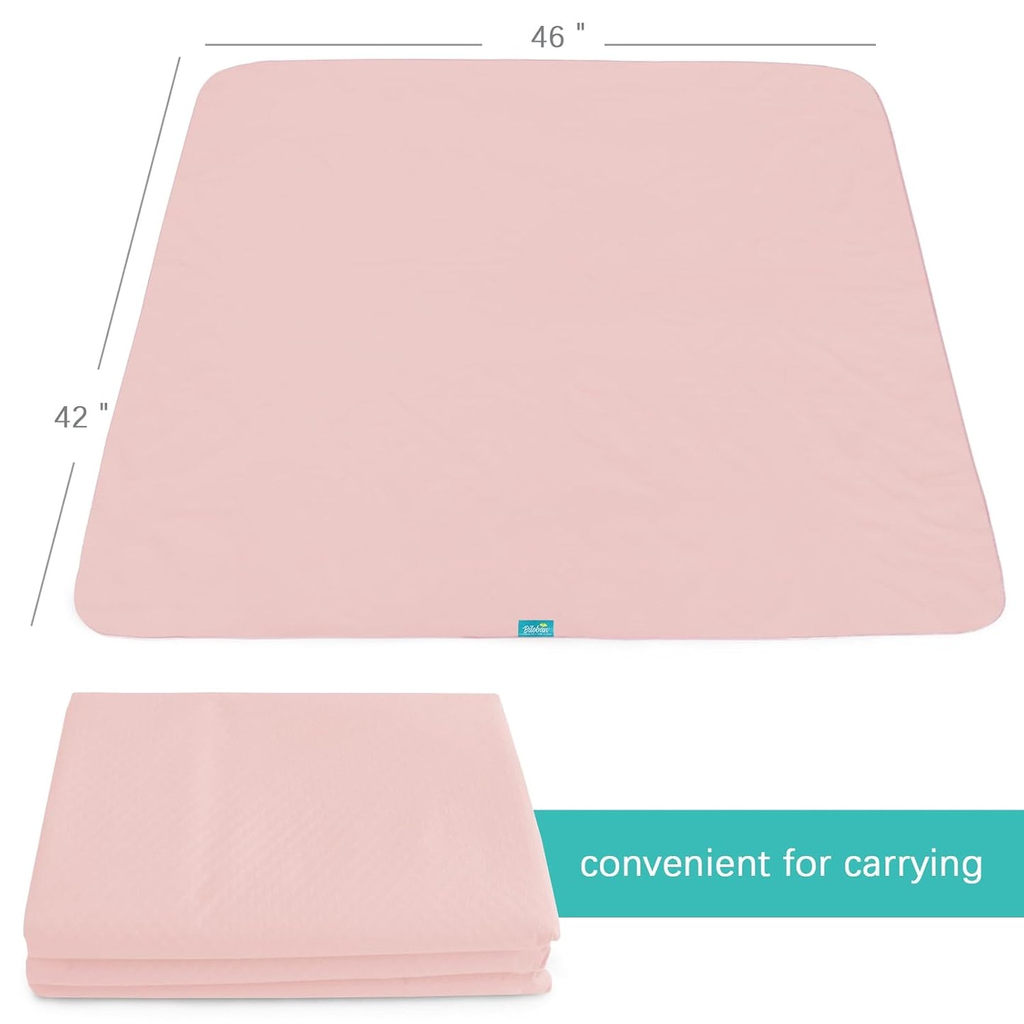 Splat Mat 2 Pack for Under High Chair & Arts & Crafts & Eating Mess, Waterproof 42''×46'' Baby Playtime Anti-Slip High Chair Mat for Floor or Table, Reusable & Portable Splash Mat