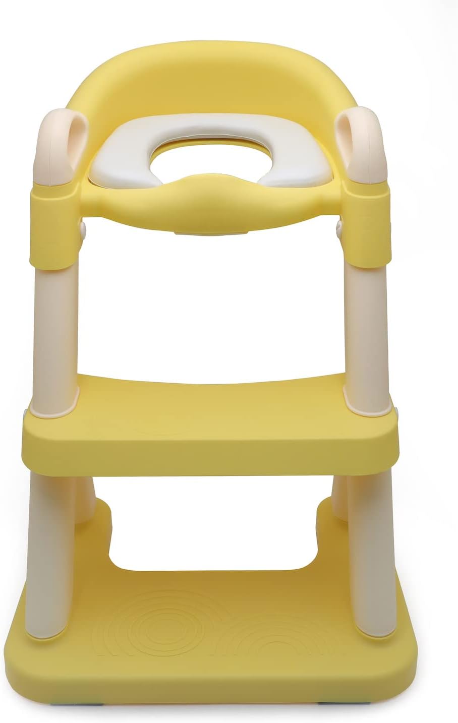 HTTMT- Giraffe Potty Training Toilet Ladder Seat With Upgraded Cushion Step Stool Ladder Toilet Chair/Toilet Trainer for Baby Toddler Kids Children In Pink [P/N: ET-BABY001-PINK STEP]