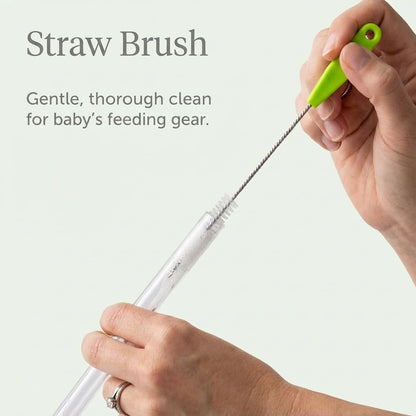 Ariseno 5-in-1 Baby Bottle Brush Set, Including Nylon and Silicone Bottle Brush, Bottle Cap, Straw and Nipple Cleaner, BPA-Free (Blue)