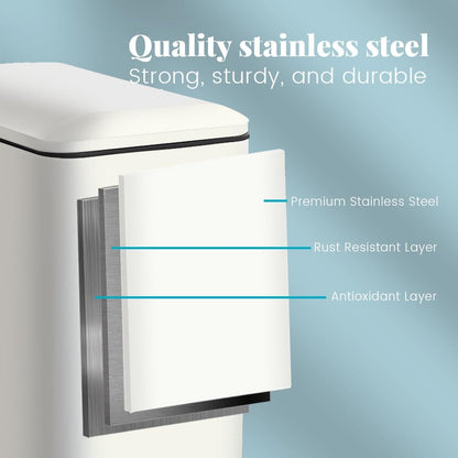 Diaper Pail, Baby Diaper Trash Can with Removal Inner Liner, Childproof Lock, Stainless Steel Garbage Pail with lid, Soft Close, Odor Control Diaper Disposal Bin, 4 Gallon Pink Diaper Can