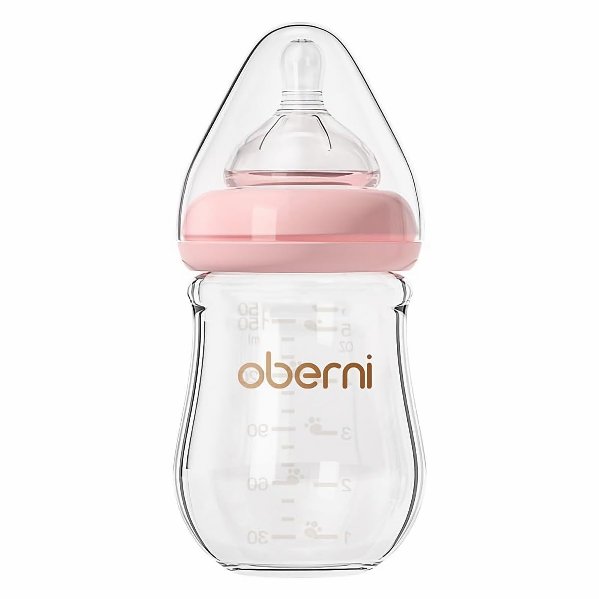 Glass Baby Bottles, Anti Colic Breastfeeding Bottle with Natural Response Nipple for Newborn Preemie 0+ Month, BPA Free, Wide Neck, Blue/3Pack/5oz