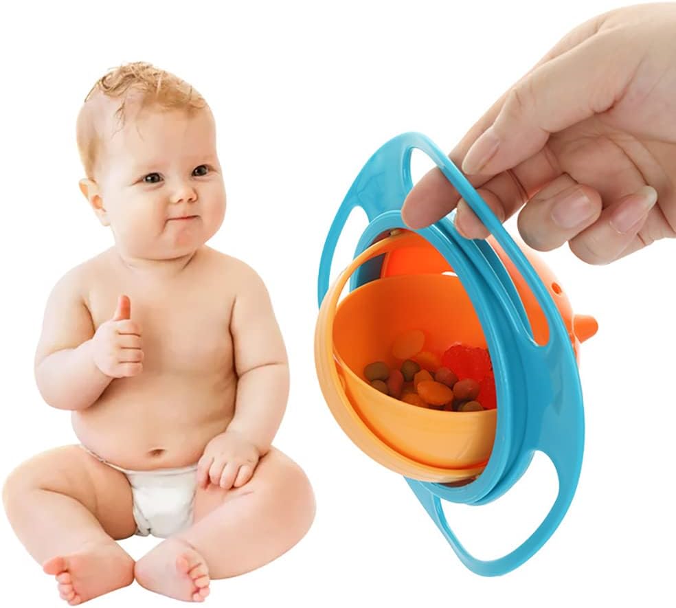 Berry President Baby Bowls with Suction Base, Spill-Proof Lid, Temperature-Sensing Spoon, Binaural Design Bowl for Babies Kids children Toddlers, First Stage Self Feeding (Pack of 3)