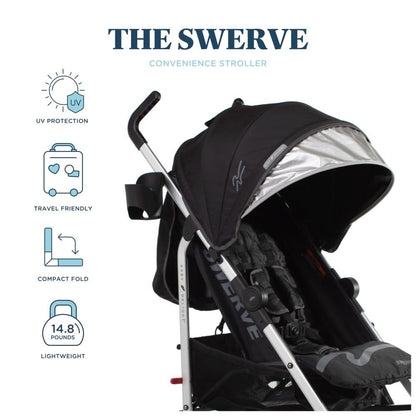 Baby Delight | Swerve Stroller | Lightweight | for Travel & Everyday | Multi-Position Recline | Compact Fold | Extra Storage | Tan