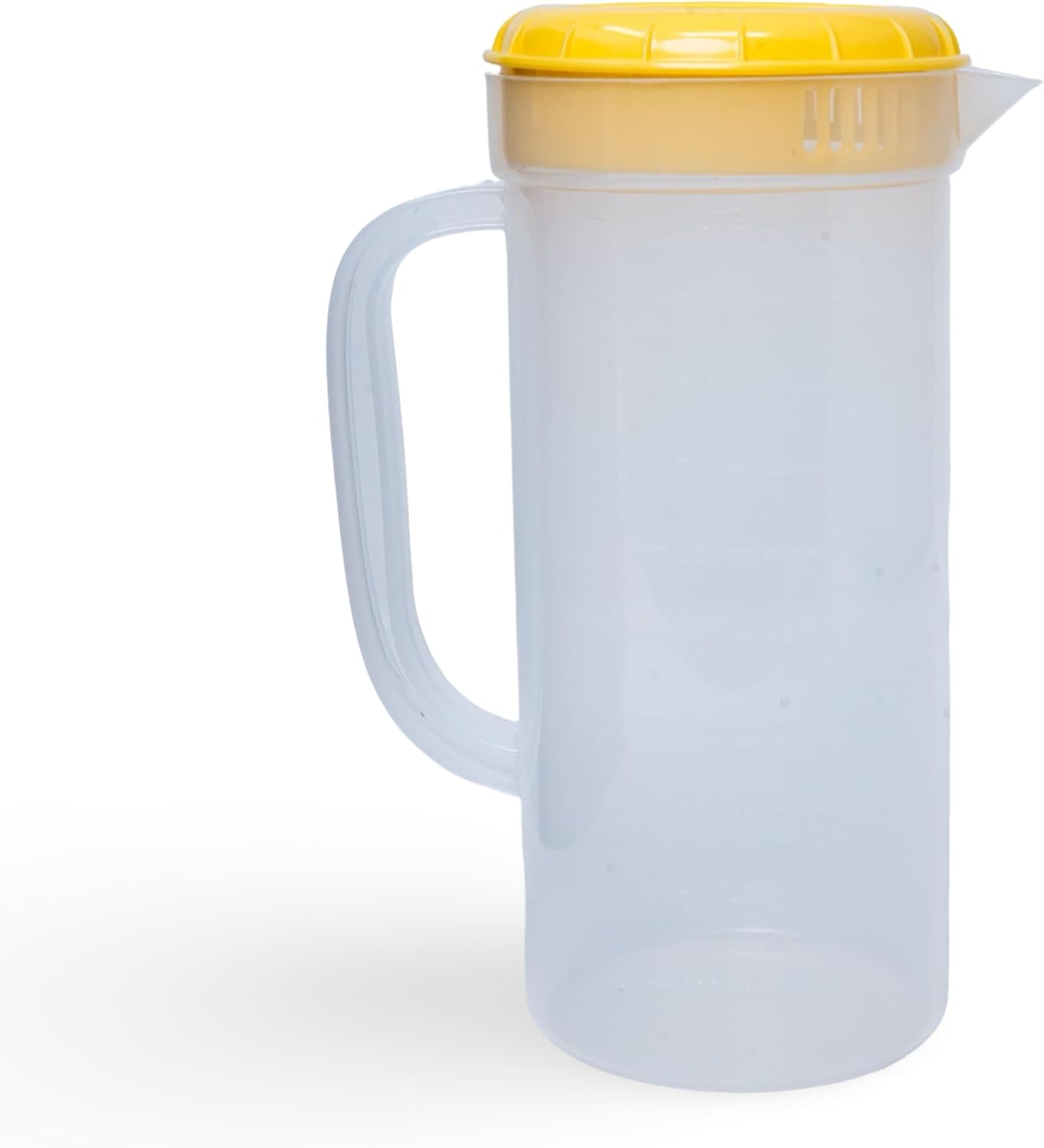 JBK Pottery 1 Quart Plastic Mixing Pitcher with Mixing Lid, BPA Free, Shatterproof Beverage Jug for Iced Tea, Lemonade, Juices, Milk – Leak-Proof, Easy Stirring, Dishwasher Safe | Blue