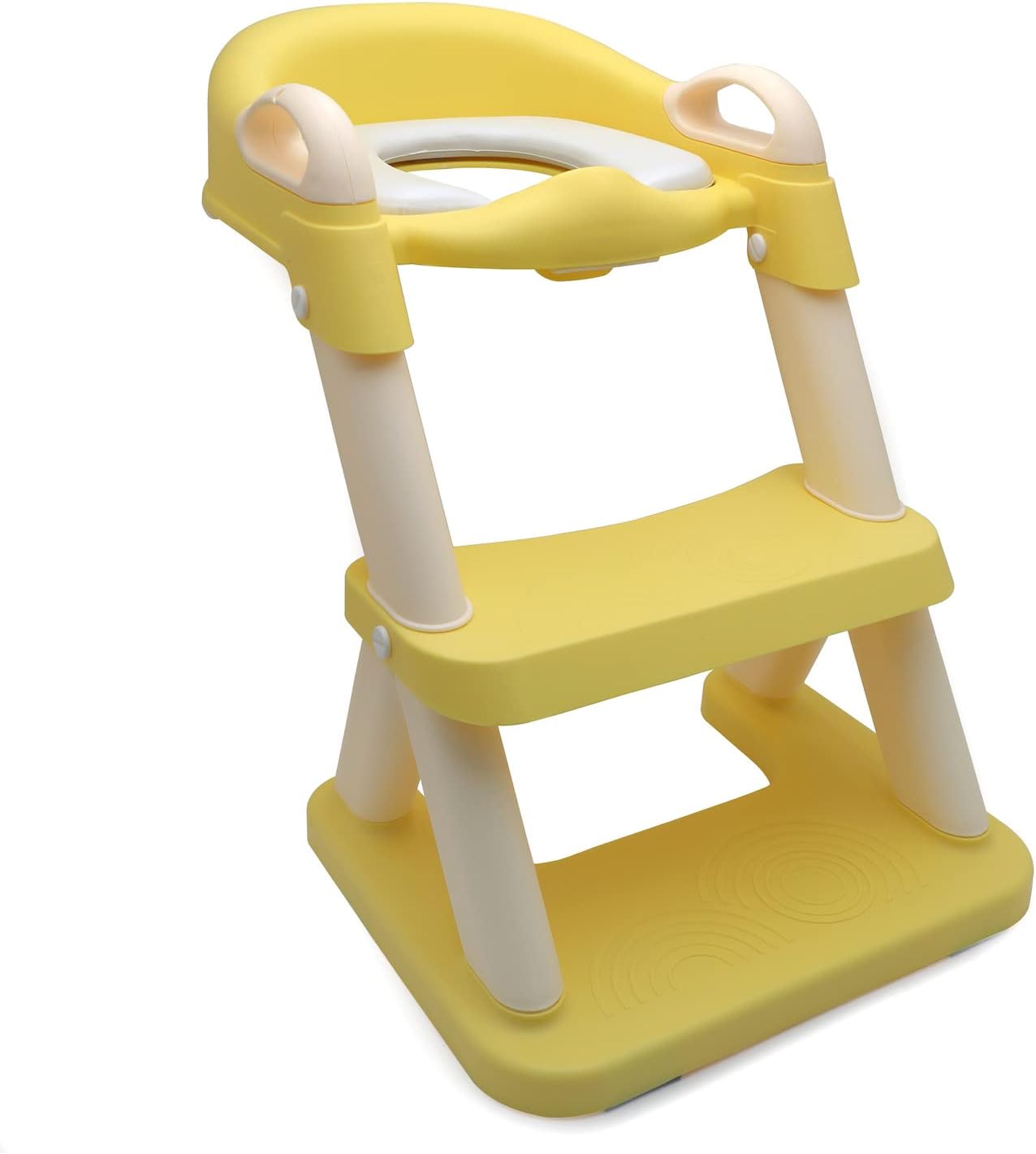 HTTMT- Giraffe Potty Training Toilet Ladder Seat With Upgraded Cushion Step Stool Ladder Toilet Chair/Toilet Trainer for Baby Toddler Kids Children In Pink [P/N: ET-BABY001-PINK STEP]