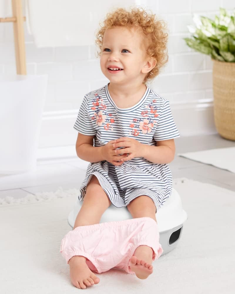 Skip Hop Go Time Multi-Stage 3 in 1 Potty Seat, White/Grey