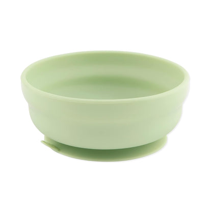 Bumkins Baby Bowl, Silicone Suction, for Babies, Toddlers and Kids, Baby Led Weaning, Feeding Essentials, Platinum Silicone, Non Skid Sticky Bottom, Supplies for Children Ages 6 Months Up, Gray