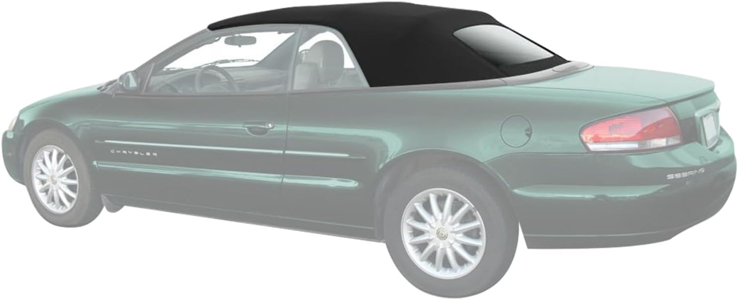 Sierra Auto Tops Convertible Top Replacement for Chrysler Sebring/Stratus 2001-2006, Sailcloth Vinyl, Black