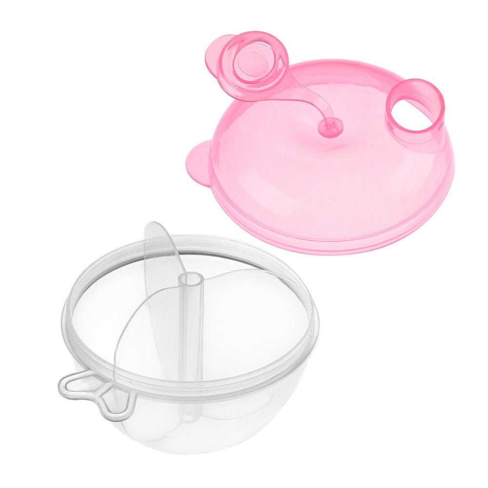 Accmor Baby Formula Dispenser for On-the-Go Feedings, Three-Compartment Non-Spill Formula Container to Go, Snack Milk Powder Dispenser for Traveling with Infant Toddler, Green, 2 Pack