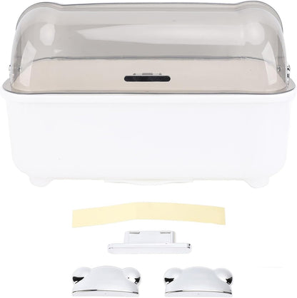 LiebeWH Dish Rack with Cover, Kitchen Counter Space Saving Baby Bottle Drying Rack with Cover Holder Organizer Extra Large White
