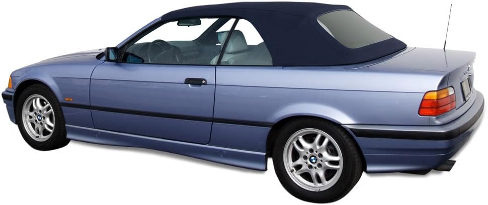 Sierra Auto Tops & Seats Convertible Top for 1994-1999 BMW 3 Series - Blue, Canvas, Cloth - Convertible Top Replacement with Plastic Window - BMW E36 Convertible Top, Complete Soft Top