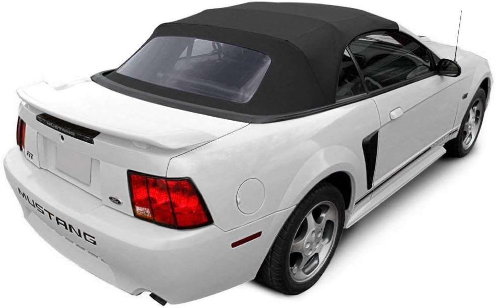 Sierra Auto Tops & Seats Convertible Top for 1994-2004 Ford Mustang - Saddle, Sailcloth Vinyl - Convertible Top Replacement with Plastic Window - Mustang Convertible Top, Complete Soft Top
