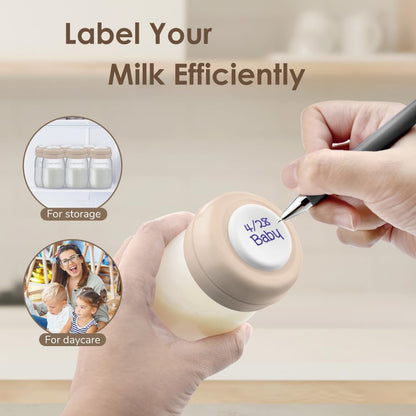 Maymom Wide-Mouth Milk Storage Feeding Collection Bottle with Nipple, Dome Cap, Bottle Top, SureSeal Sealing Disk; Compatible with Spectra Pump/Motif Luna; 5 pc (4.7Oz/140mL)