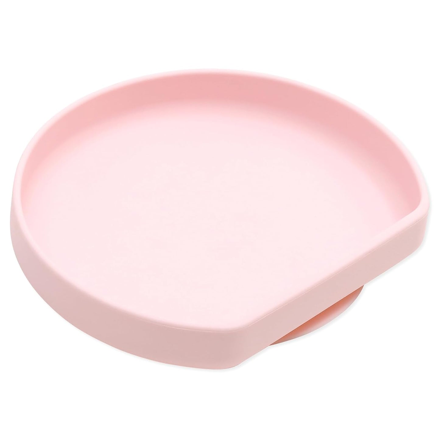 Bumkins Toddler and Baby Suction Plate, Divided Grip Dish for Babies and Kids, Baby Led Weaning, Feeding Supplies, Sticks to Tables and Highchairs, Platinum Silicone, for Chidren 6 Months, Gray