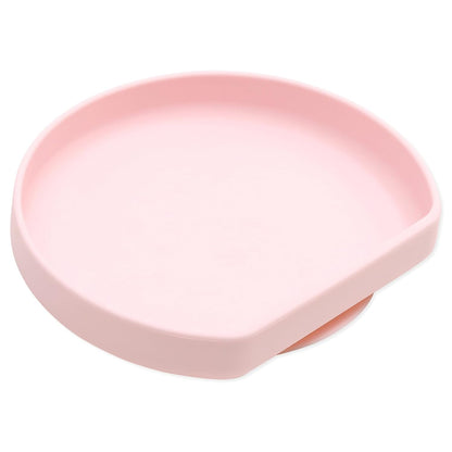 Bumkins Toddler and Baby Suction Plate, Divided Grip Dish for Babies and Kids, Baby Led Weaning, Feeding Supplies, Sticks to Tables and Highchairs, Platinum Silicone, for Chidren 6 Months, Gray