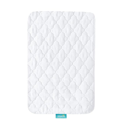2 Pack Mini Crib Mattress Protector Waterproof Mini Crib Sheets Fitted 38'' x 24'' Skin Friendly & Breathable Sheet Machine Wash (Quilted Improved Thickness)