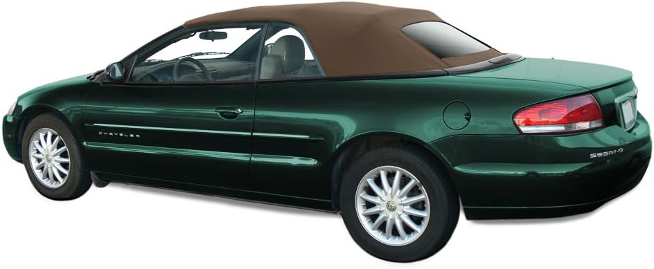Sierra Auto Tops Convertible Top Replacement for Chrysler Sebring/Stratus 2001-2006, Sailcloth Vinyl, Black