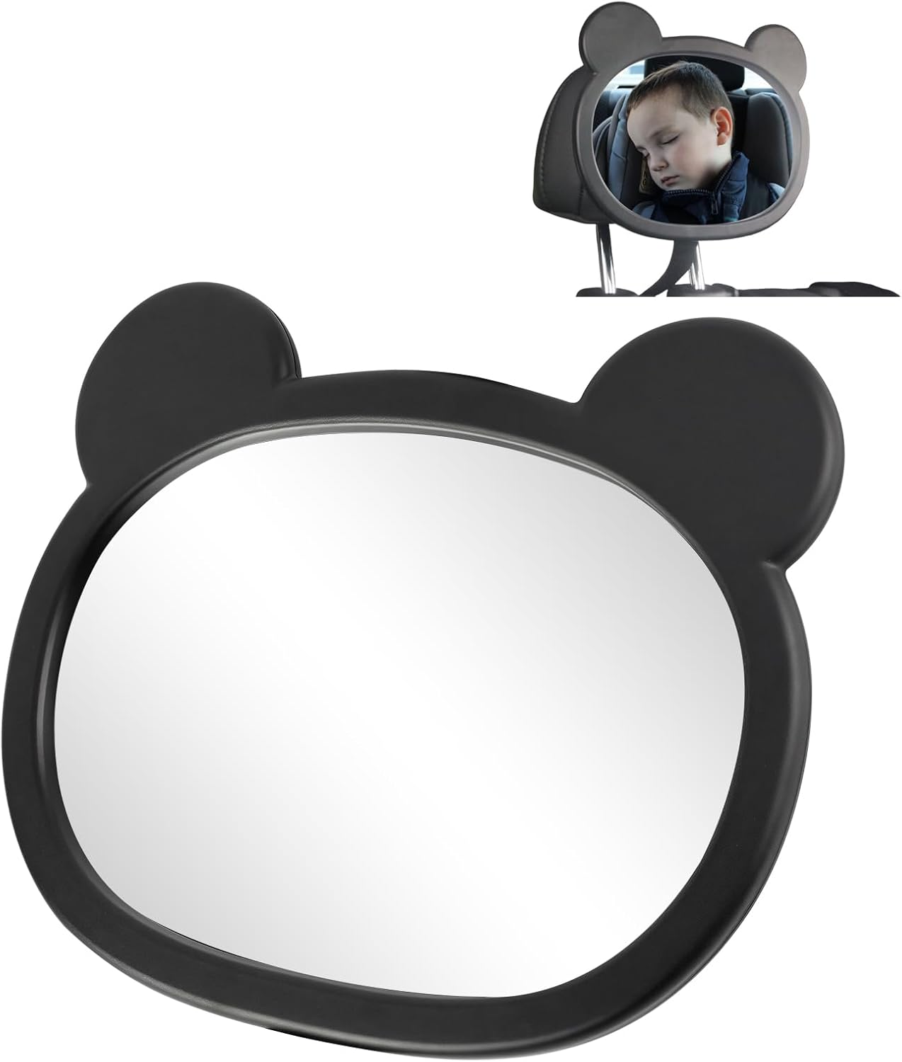 Shatterproof Baby Car Mirror, Car Seat Mirror for Baby Rear Facing Seat Easy Install on Headrest, Wide Angle Clear Wide View, Easily Observe the Child Move