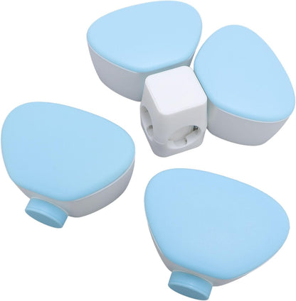 Baby Formula Dispenser Portable 4 180ml Compartments Milk Powder Dispenser Container Non Spill Strong Seal Milk Powder Snack Container (Colorful)