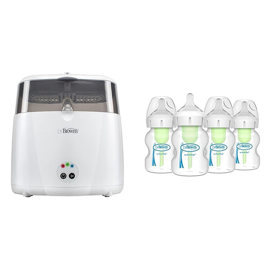 Dr. Brown's Deluxe Electric Sterilizer Bundle with Anti-Colic Baby Bottles