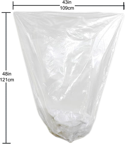 TYPLASTICS 20-30 Gallon Clear Trash Can Liners - 30" x 37" - High Density Garbage Bags - Case of 500 - Multipurpose for Office, Outdoor, Recycling, Industrial and Commercial