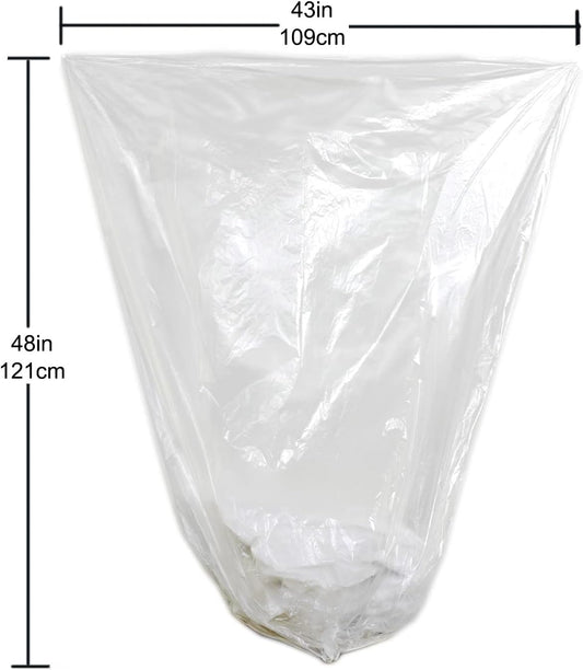 TYPLASTICS 20-30 Gallon Clear Trash Can Liners - 30" x 37" - High Density Garbage Bags - Case of 500 - Multipurpose for Office, Outdoor, Recycling, Industrial and Commercial