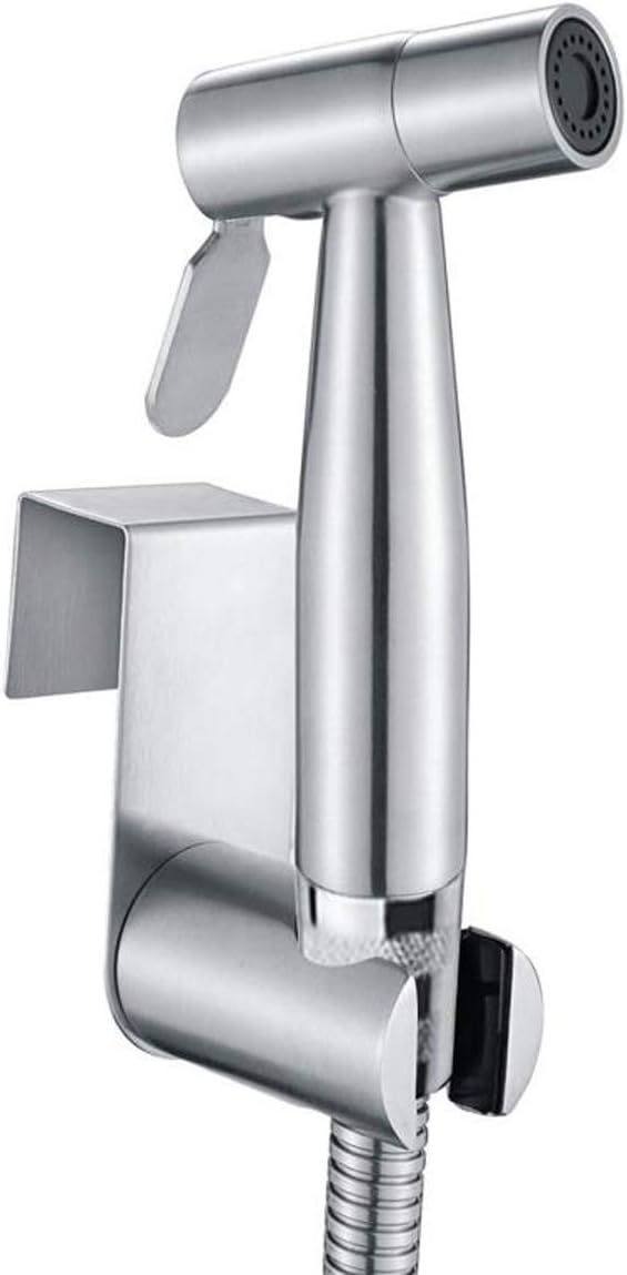 Bidet Sprayer Head with Hook,Stainless Steel Handheld Bidet Spraye r, Baby Cloth Diaper s Prayer, Save Water, Ergonomic Design, Perfect for Bathroom Cleaning and Personal Hygiene