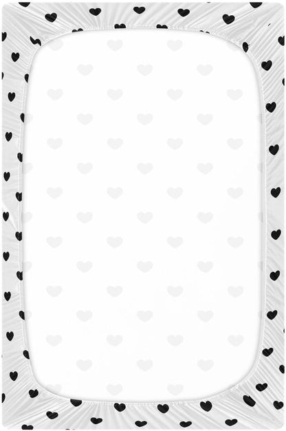 Fall Cute Mushroom Leaves Fitted Crib Sheets Stretchy Portable Playard Sheets for Baby Toddler, Breathable Soft Mini Crib Mattress 52 x 28 in for Boys and Girls