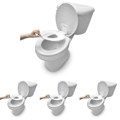 Ingenuity Ready Set Go Potty Training Toilet, Removable Bowl, Non-Skid Bottom, Wide Stable Base, Age 18 Months & Up, White & Grey