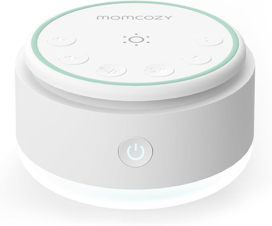 Momcozy Sound Machine for Baby-20 Soothing Sounds & Touch Warm Light Portable White Noise for Kids & Adults for Sleeping Timer and Memory | Ideal Travel Companion & Nursery Must-Have