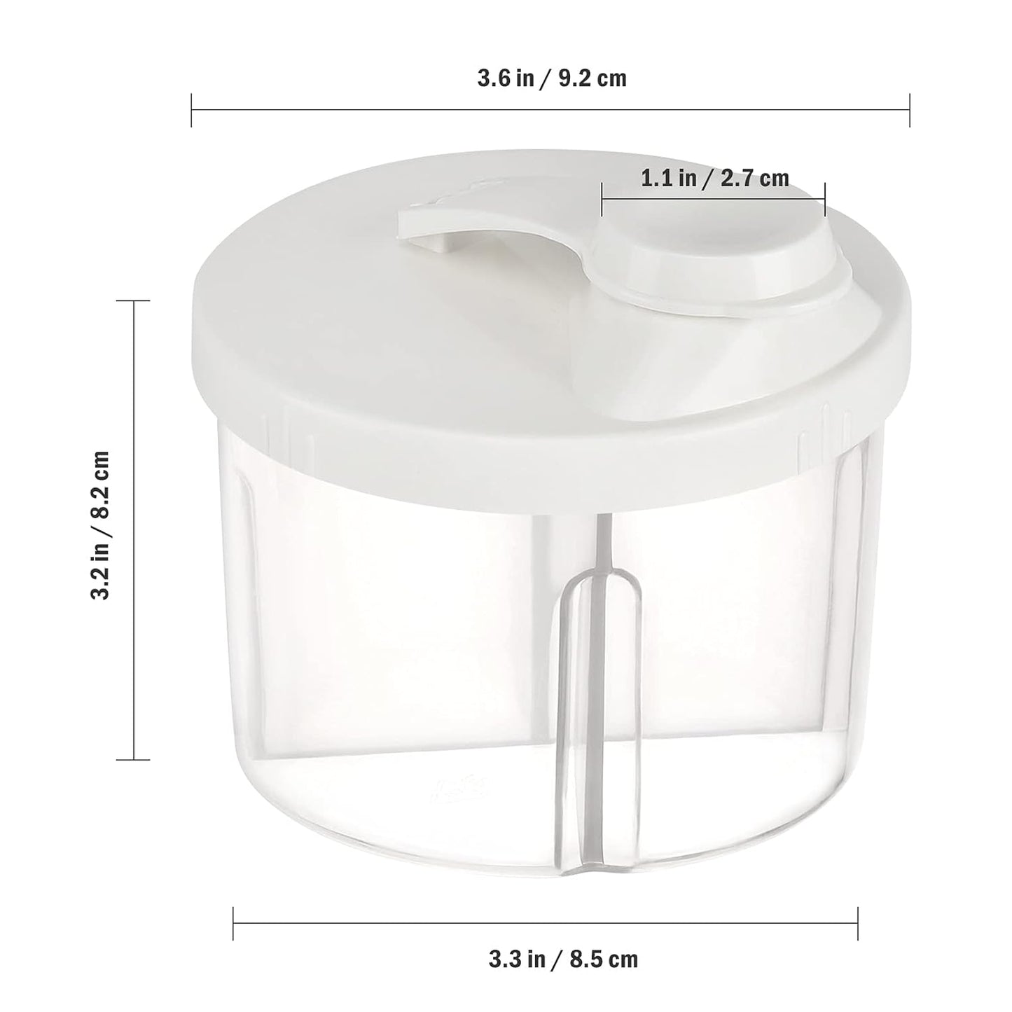 Accmor Baby Formula Dispenser On The Go, Non-Spill Rotating Four-Compartment Formula Container to Go, Milk Powder Kids Snack Container for Infant Toddler Travel Outdoor, Blue