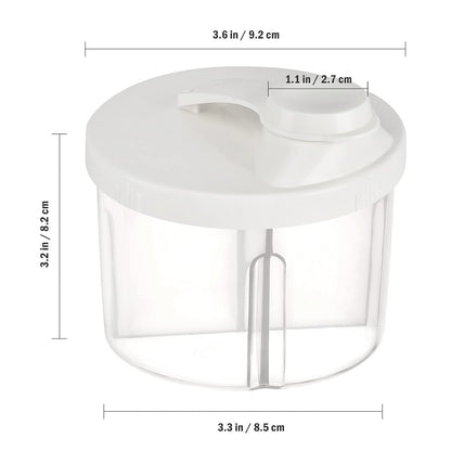 Accmor Baby Formula Dispenser On The Go, Non-Spill Rotating Four-Compartment Formula Container to Go, Milk Powder Kids Snack Container for Infant Toddler Travel Outdoor, Blue