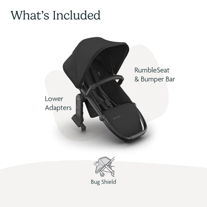 UPPAbaby RumbleSeat V3 Second Lower Seat - Compatible with Vista V2 and Vista V3 - All-Weather Seat + Magnetic Buckle – Adapters Included -Owen (Mocha Mélange)