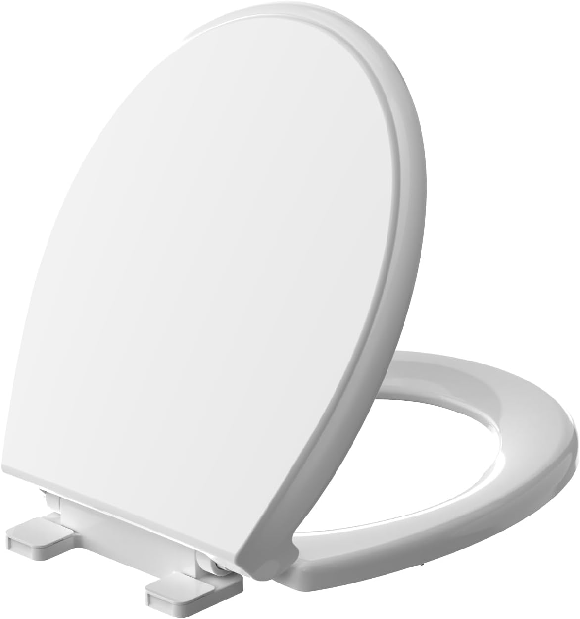 Potty Training Toilet Seat, 16.5" Round White Seat with Built-In Toddler Function, Design for Both Child and Adult,with Detachable Seat Stable .Safe PP Material,Slow Close,Magnets- Round,Easy Install