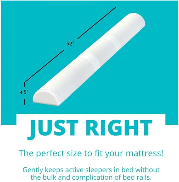Toddler Bed Bumper Guard – Soft Foam Safety Bed Rail for Toddlers with Non-Slip Cover – Child Sleep Barrier for Twin, Full, Queen & King Mattress – Washable Kids Protection for Home or RV (1 Pack)