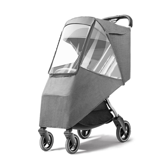 Tiiyee Stroller Rain Cover, Universal Baby Travel Weather Shield Waterproof Windproof Protection Breathable Protect from Dust with Storage Pocket for Most Single Strollers Jogging Pushchairs